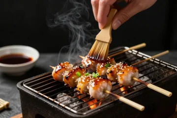 Crispy Weeknight Win Japanese Miso Ginger Yakitori | 7-Minute Skewer Brush