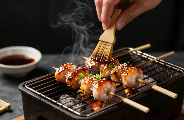 Crispy Weeknight Win Japanese Miso Ginger Yakitori | 7-Minute Skewer Brush