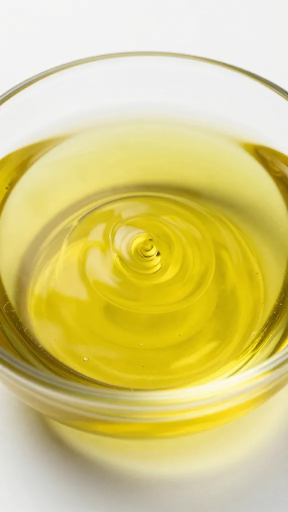 extra-virgin olive oil swirl in glass dish