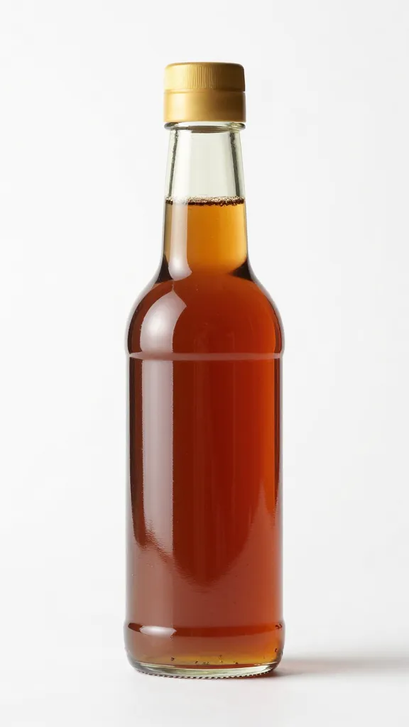 spoonful of amber fish sauce caramel, studio lighting