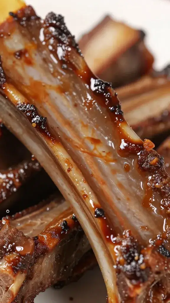 Beef rib bark macro with espresso sheen