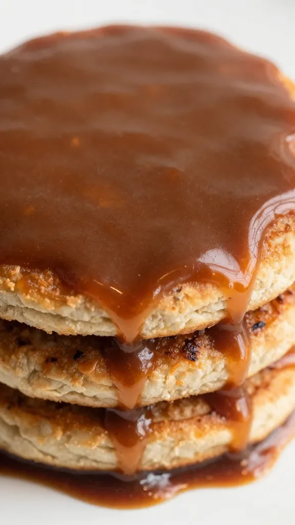 burger patty closeup lacquered with coffee-molasses sauce