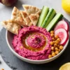 Crave-Worthy Beet-Root Tahini | Vegan Pink Hummus in 5 Minutes
