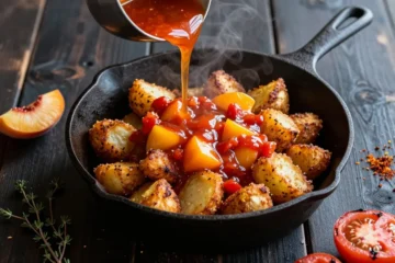 Unholy Brunch Bliss Tomato-Peach Baptism Glaze | Southern Bunny Hash Browns