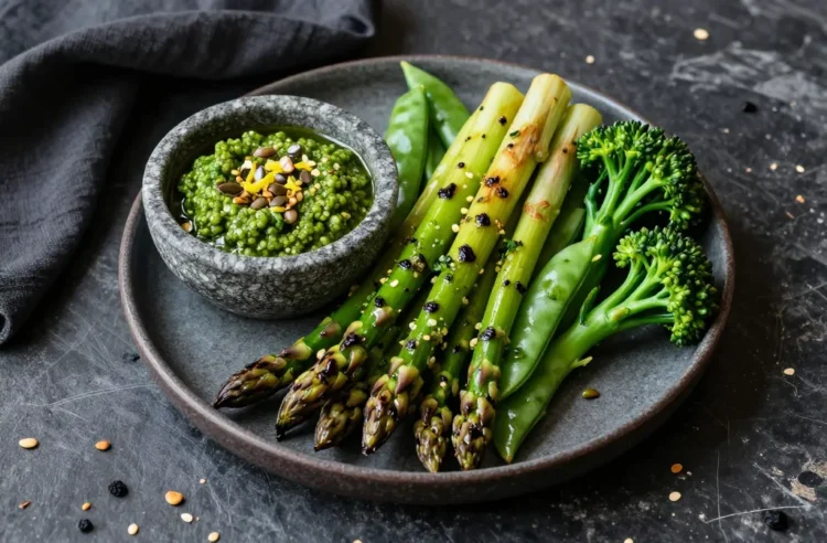 Viral Green Gold Charred Scallion Pesto | Smoky Spring Veggie Toss