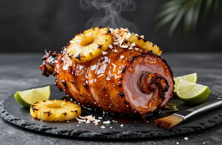 Beachy Holiday Showstopper Pineapple-Coconut Upside-Down Glaze | 10-Minute Spiral Ham Hack