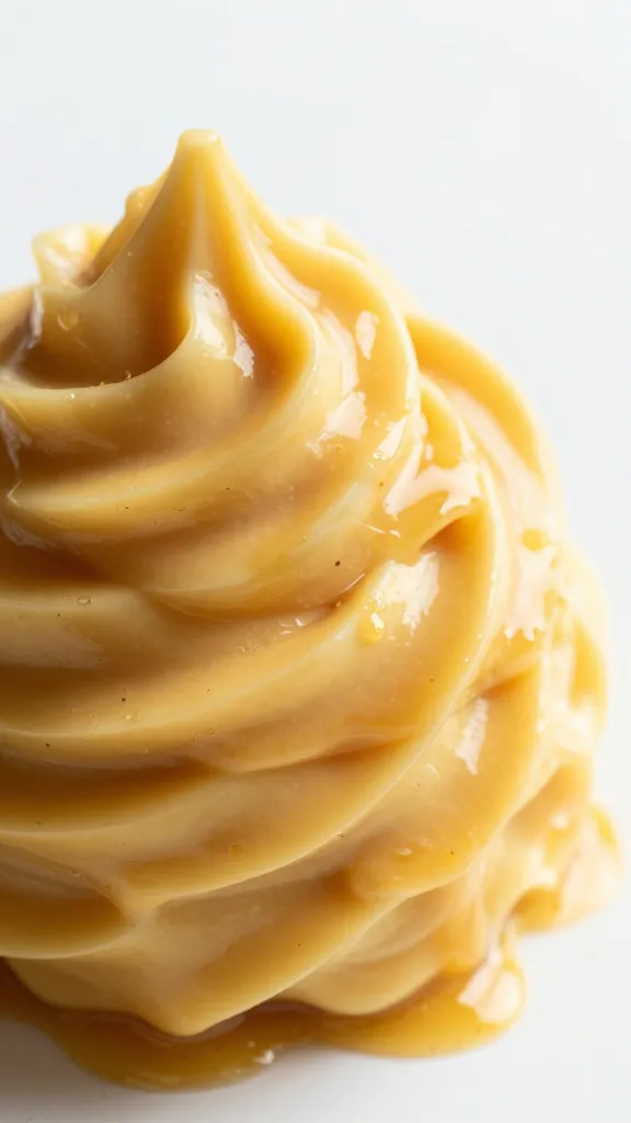 browned butter swirl in pineapple glaze, macro shot
