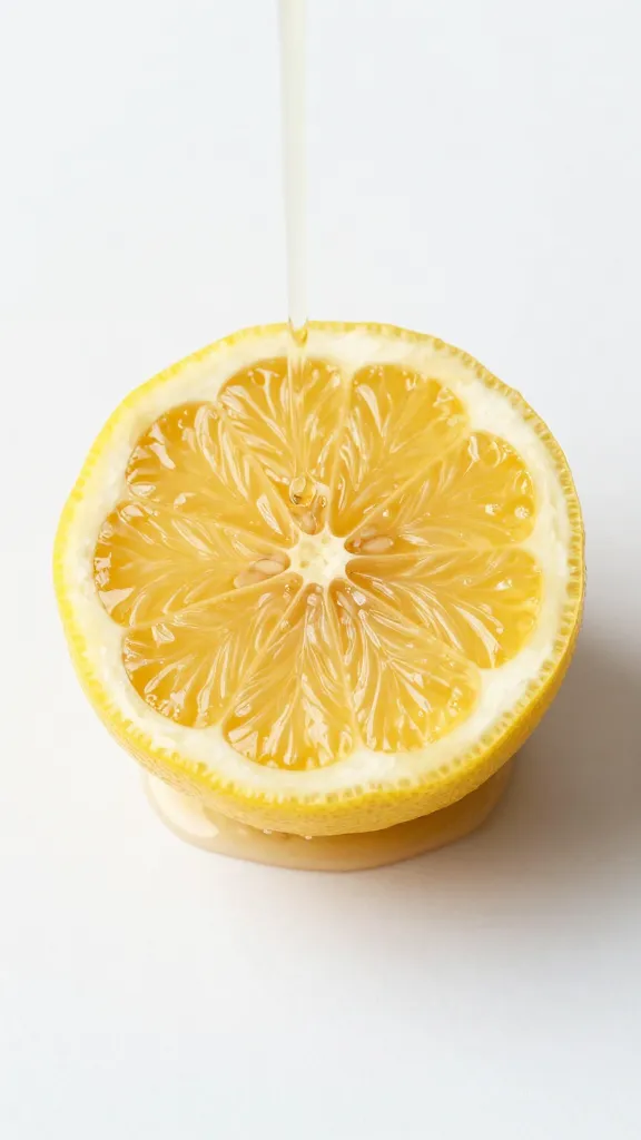 single meyer lemon slice candied in honey