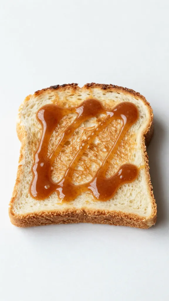 single toast slice drizzled with hot-cross-bun glaze