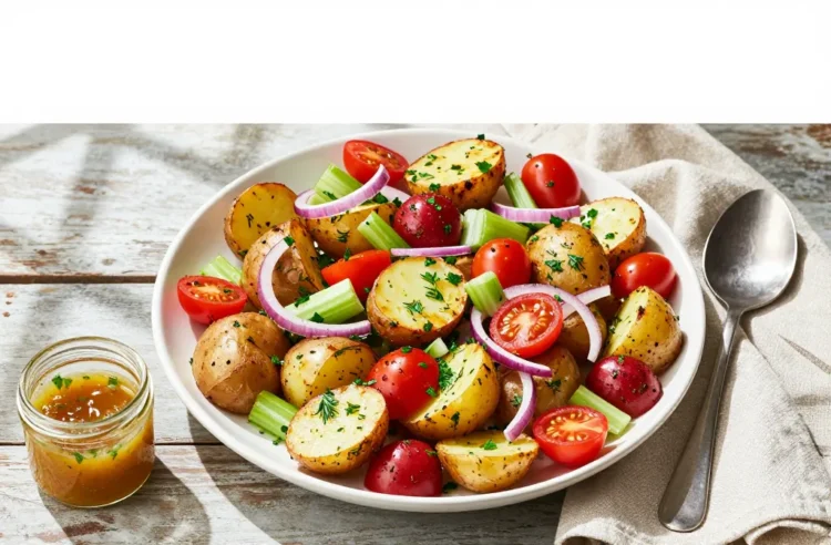 Roasted Potato Salad with Herb Vinaigrette Recipe: Shopping List, Portions Per Person + Picnic Packing Tips
