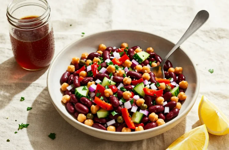Ultimate Marinated Bean Salad (3 Beans, Tangy Dressing) Recipe: Shopping List, Portions Per Person + Picnic Packing Tips