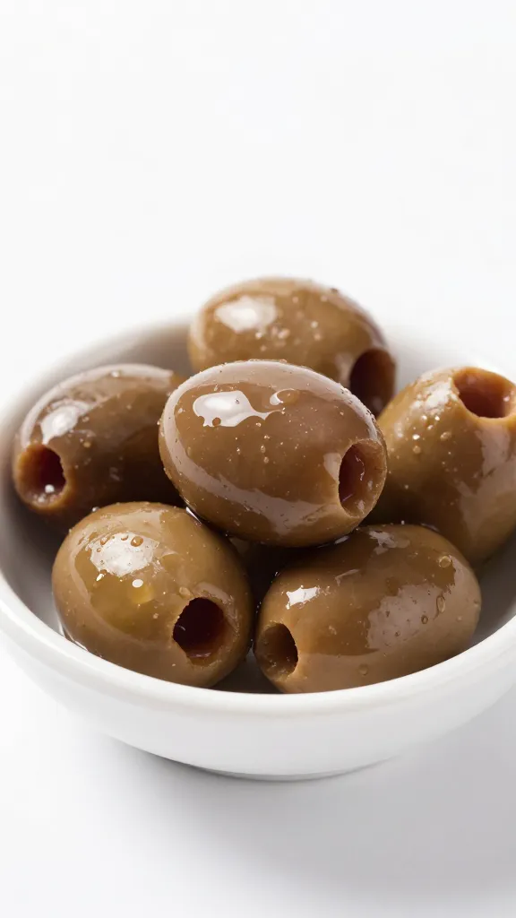 glossy kalamata olive in small dish