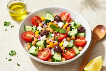Easy Chickpea Cucumber Tomato Salad (Mediterranean) Recipe: Assembly Guide + Cooler Tips for Picnics