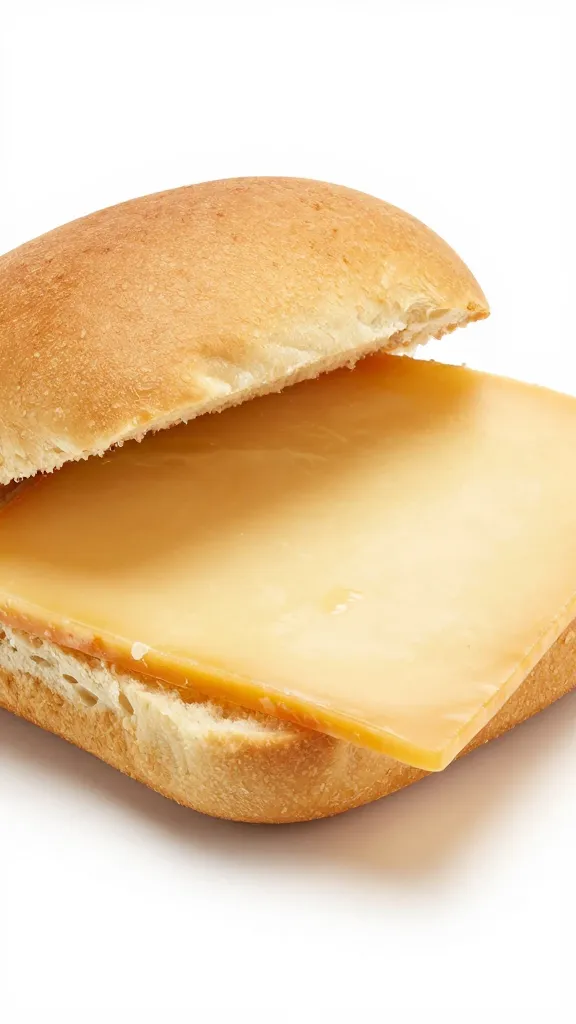 single slice of provolone folded on warm slider bun