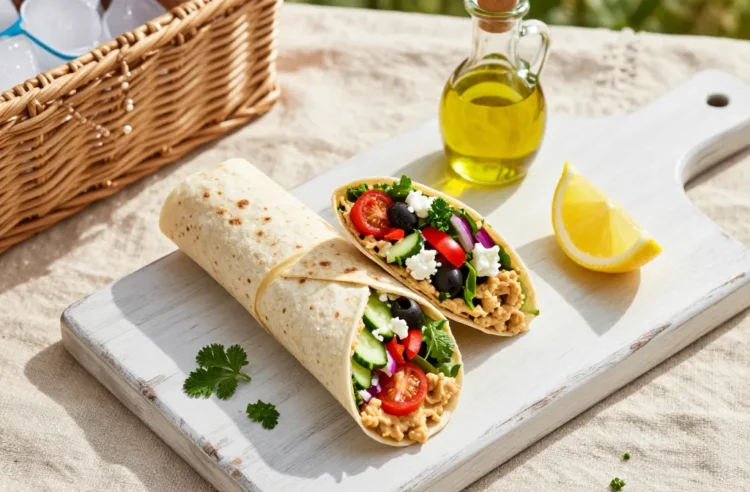 Easy Mediterranean Veggie Wrap with Hummus Recipe: Assembly Guide + Cooler Tips for Picnics