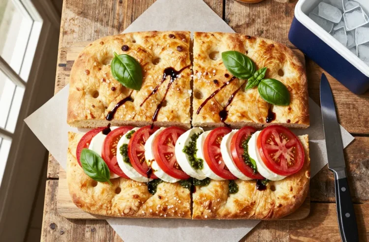Easy Caprese Focaccia Sandwich (No Soggy Tomato Tips) Recipe: Assembly Guide + Cooler Tips for Picnics
