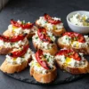 Whipped Feta & Roasted Red Pepper Crostini Recipe for a Crowd: Ingredient Amounts, Prep Timeline + Serving Plan That Wows