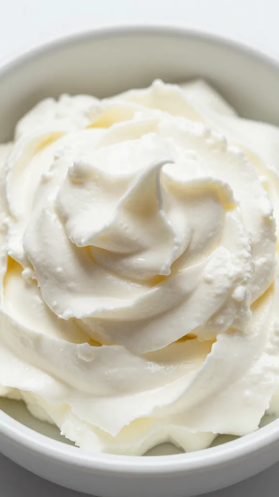 closeup whipped feta swirl in small white bowl