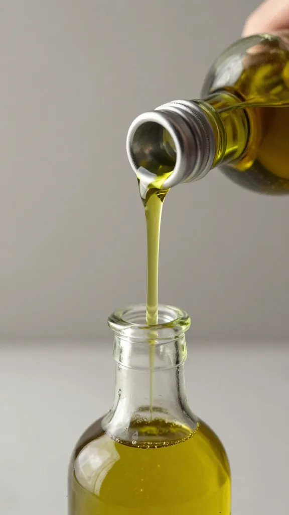drizzle of extra-virgin olive oil from spout