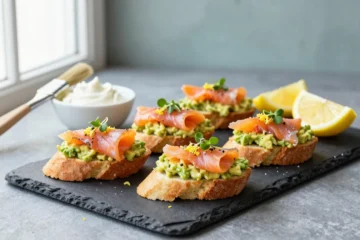 Smoked Salmon & Avocado Crostini (No-Soggy Method) Recipe for a Crowd: Ingredient Amounts, Prep Timeline + Serving Plan