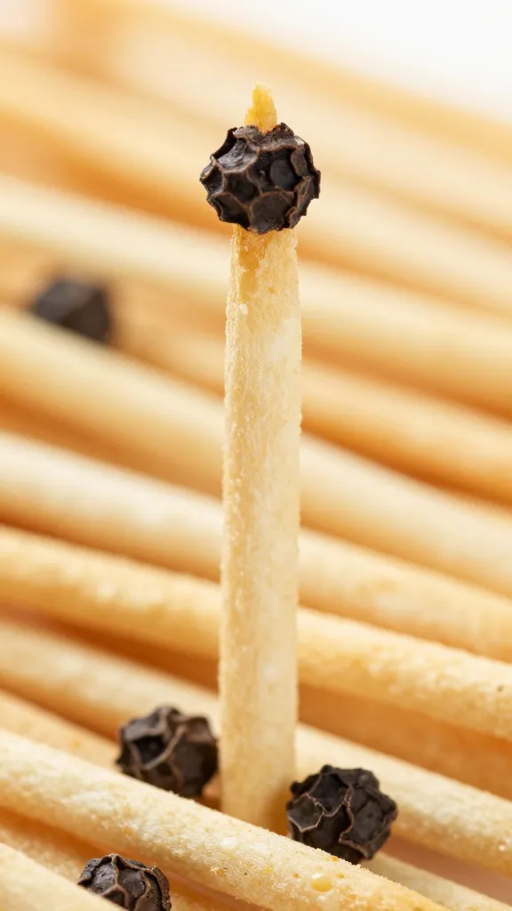black pepper flecks on manchego quince toothpick bite