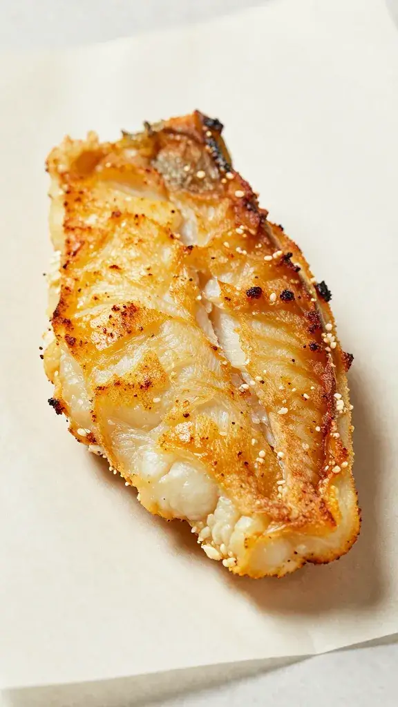 panko-crusted cod bite on parchment