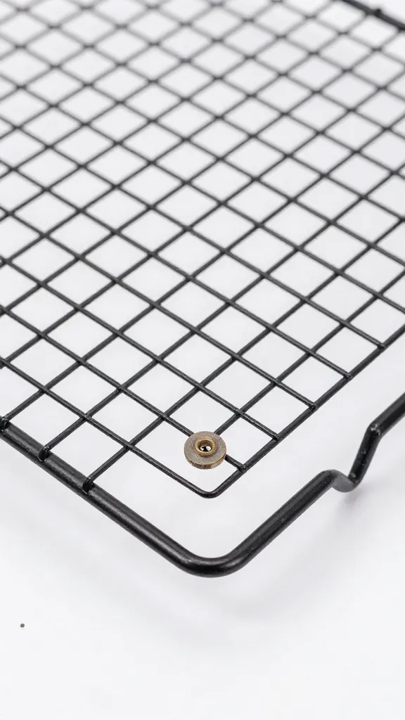 cod bite resting on cooling rack corner