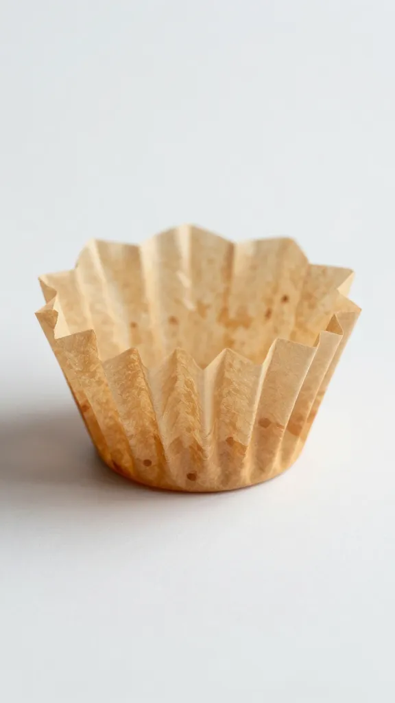 single picnic-ready pastry cup in parchment tulip liner