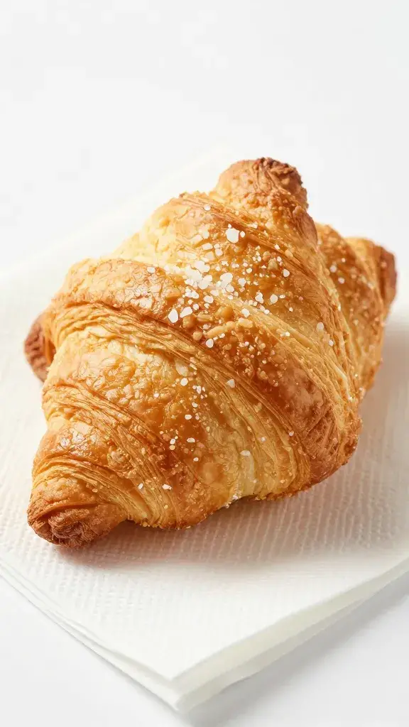 croqueta on napkin with coarse sea salt sprinkles