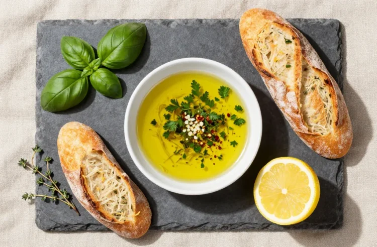 Zesty Lemon Herb Bread Dipping Oil Recipe: Shopping List, Portions Per Person + Picnic Packing Tips