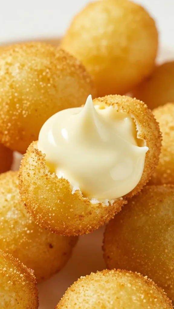 golden fry dipped in aioli, closeup bite mark