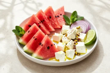 Watermelon Fruit Platter (Slices + Feta + Mint) Recipe for a Crowd: Ingredient Amounts, Prep Timeline + Serving Plan Party Magic
