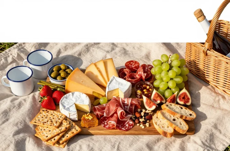The Ultimate Charcuterie Board for a Picnic Recipe: Shopping List, Portions Per Person + Picnic Packing Tips