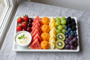 Make-Ahead Rainbow Fruit Platter with Yogurt Dip Recipe: Storage, Transport + Serving Tips (No Soggy Snacks)