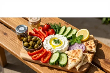 Greek Mezze Board with Whipped Feta Dip Recipe: Shopping List, Portions Per Person + Picnic Packing Tips Secrets