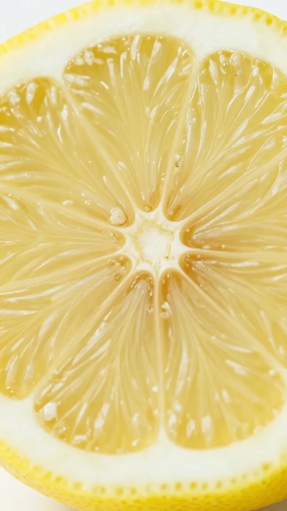 halved lemon with visible pulp and zest, macro