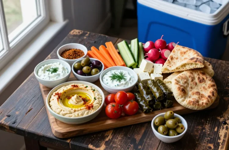 Easy Mediterranean Mezze Board (Hummus, Tzatziki & Pita) Recipe: Assembly Guide + Cooler Tips for Picnics