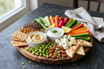 Vegetarian Grazing Board (High-Protein, No-Cook) Recipe for a Crowd: Ingredient Amounts, Prep Timeline + Serving Plan