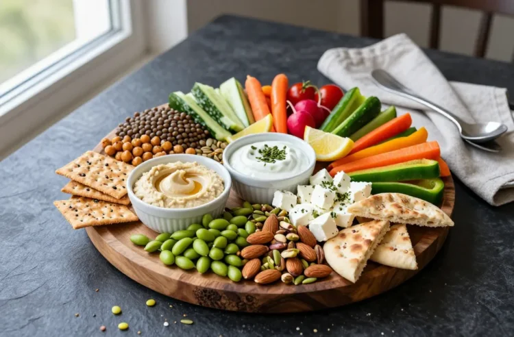 Vegetarian Grazing Board (High-Protein, No-Cook) Recipe for a Crowd: Ingredient Amounts, Prep Timeline + Serving Plan