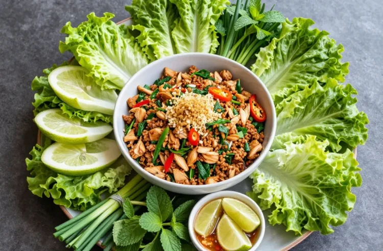 Party-Proof Larb Gai for 25 — Low-Carb Thai Minced Chicken Salad That Scales Effortlessly
