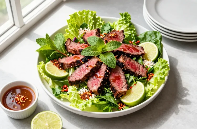 Party Hero: Thai Waterfall Beef Salad for 25 — Low-Carb, Crowd-Scale, Dresses at the Table