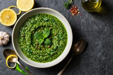 Party-Power Italian Salsa Verde for 25 — Low-Carb, Herb-Forward, the Sauce That Goes on Everything