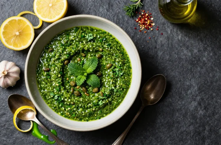 Party-Power Italian Salsa Verde for 25 — Low-Carb, Herb-Forward, the Sauce That Goes on Everything