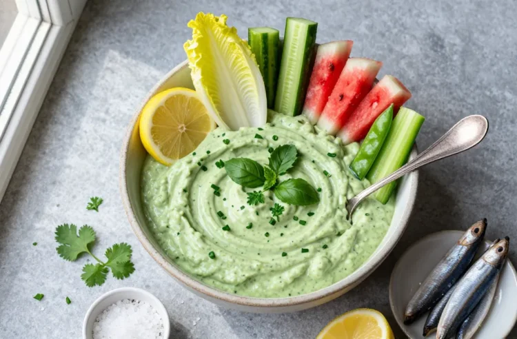 Party-Perfect Green Goddess Dip for 20 — Low-Carb, Herb-Packed, Scales Perfectly for Crowds