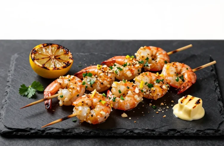 Garlic Butter Prawn Skewers for 20 — 5-Ingredient Low-Carb Party Food Done in 10 Minutes