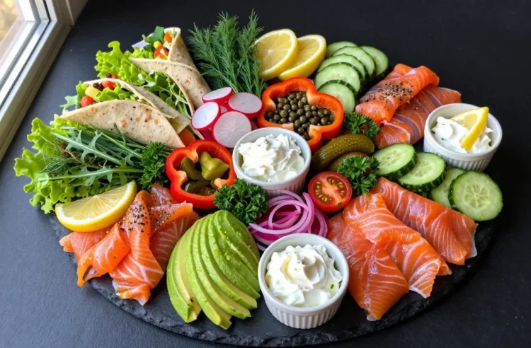 Epic Smoked Salmon Brunch Board for 15 — Low-Carb, Make-Ahead, Completely Showstopper