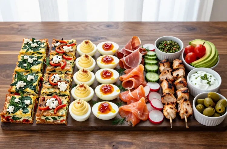 Low-Carb Brunch Board for 20 — Egg-Based, Protein-Packed, Zero Pastry Triumph