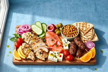Viral Make-Ahead Protein Mezze Board for 12 — Hummus-Free, Crowd-Proof