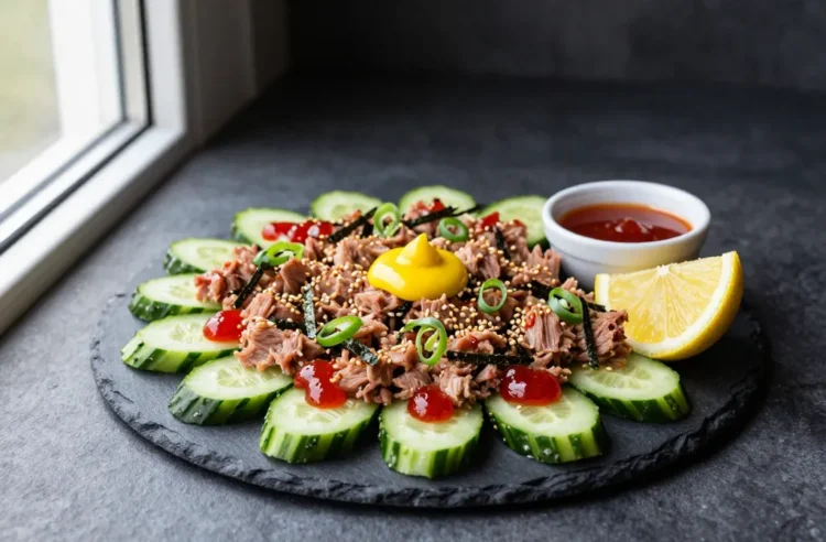 Spicy Tuna Cucumber Bites for 30 — Low-Carb Sushi Alternative That Feeds a Room Party Mvp