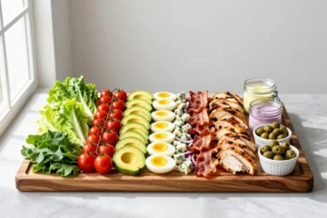 Party-Perfect Cobb Salad for 25 — Low-Carb, Built on a Board, Dressing on the Side